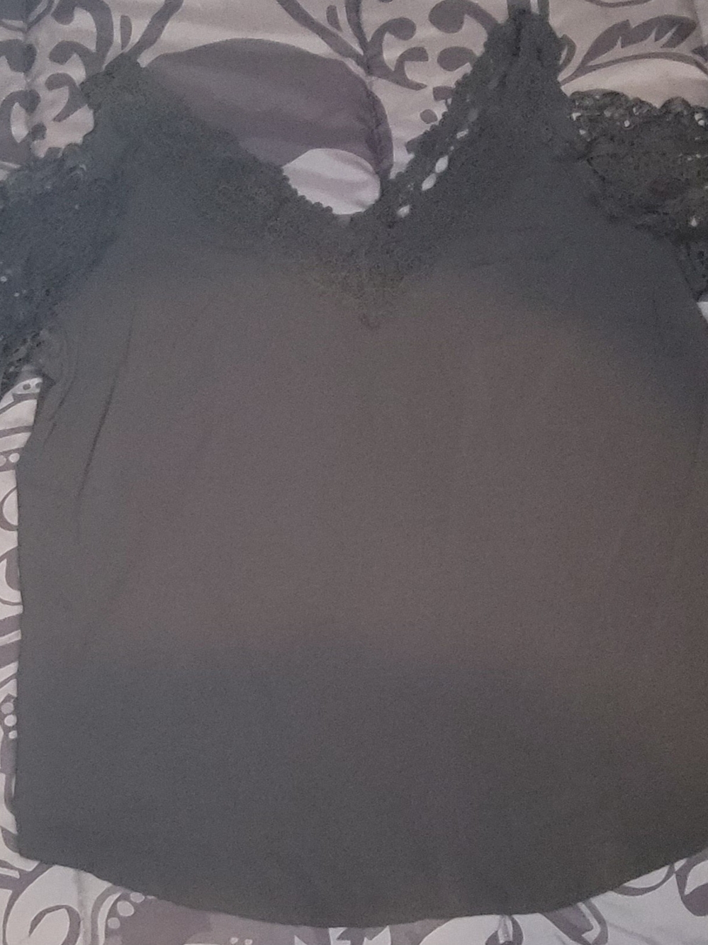 SHEIN Black Lace V-Neck Camisole Top